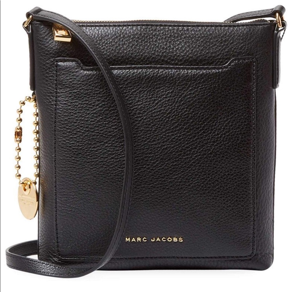 Marc Jacobs black leather crossbody bag